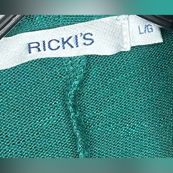 Ricki’s Shawl Cardigan Emerald Green Size Large - Picture 6 of 7